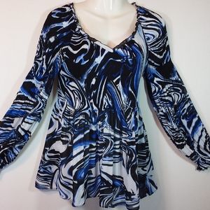 Sunny Leigh Print Gauze Top